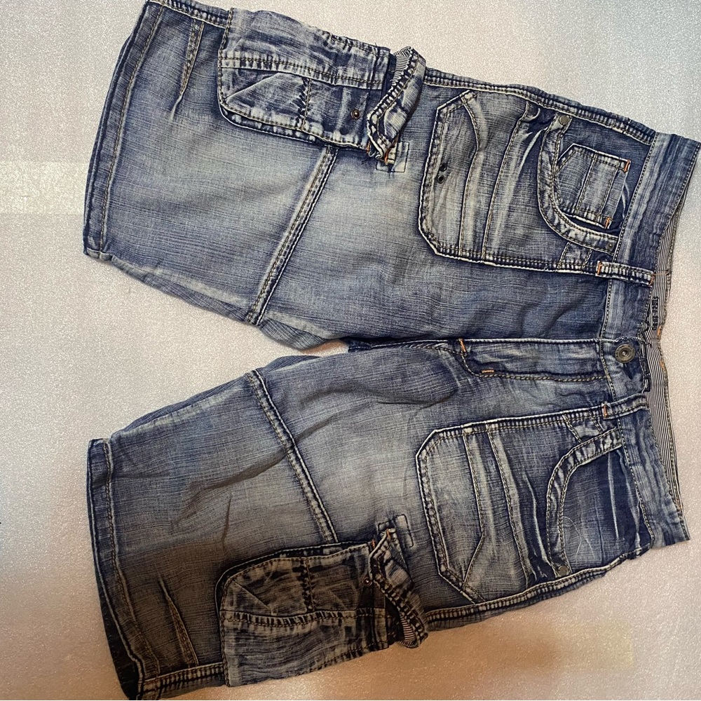 ♦️Stylish Gray Denim Cargo Shorts for Men